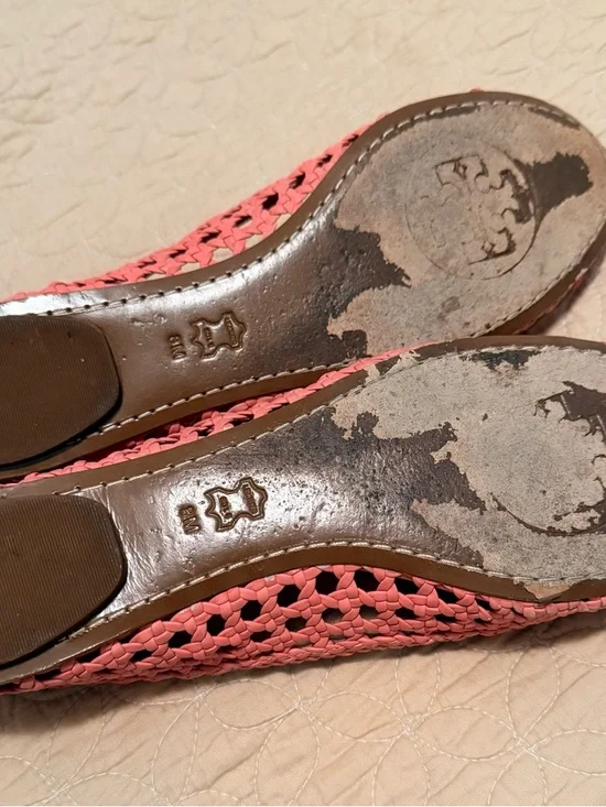 Tory Burch Coral Woven Ballet Flats size 8 - Picture 5 of 8